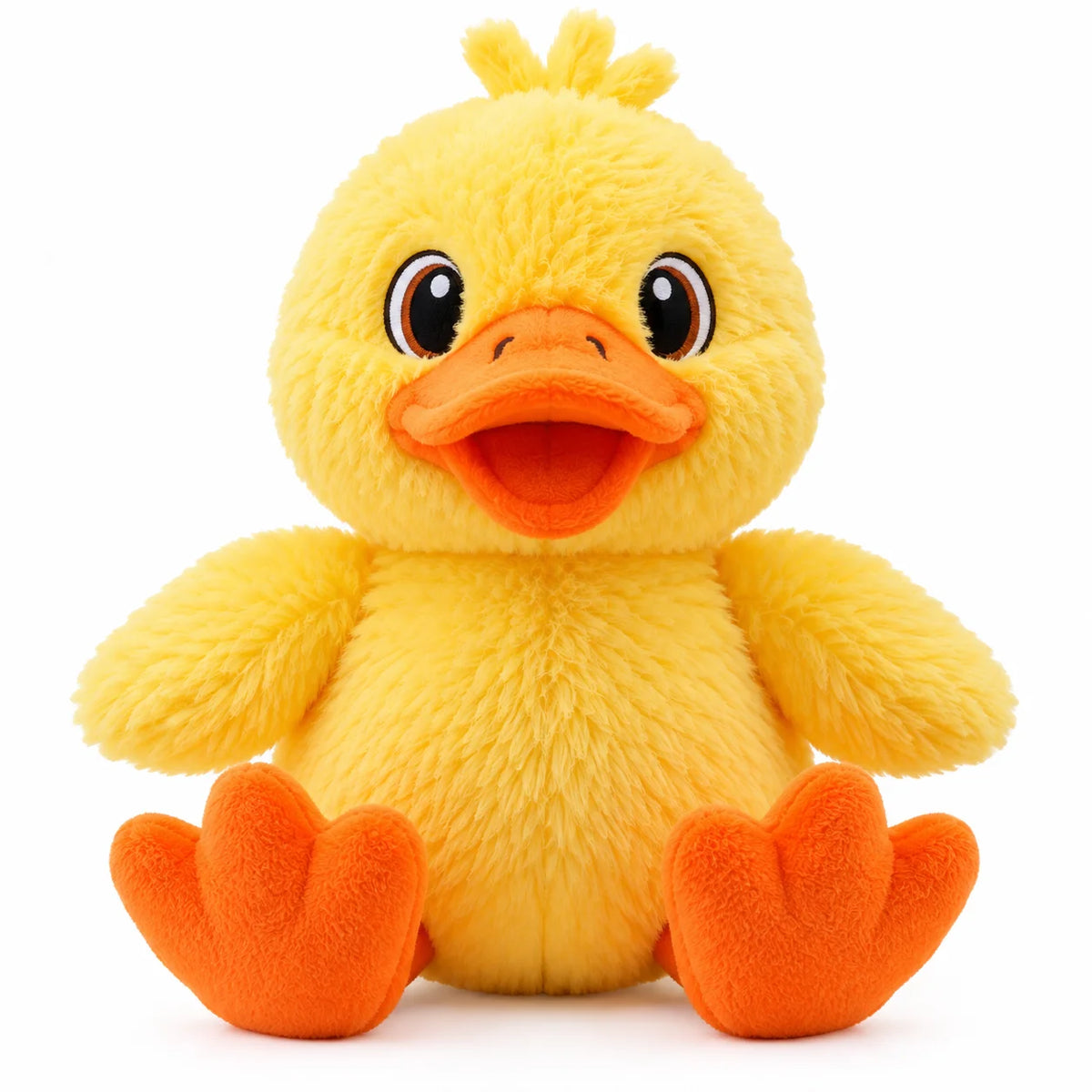 ToyPaws Yellow Duck Plush Toy – Soft Stuffed Duckling with Orange Beak and Feet, 25 cm