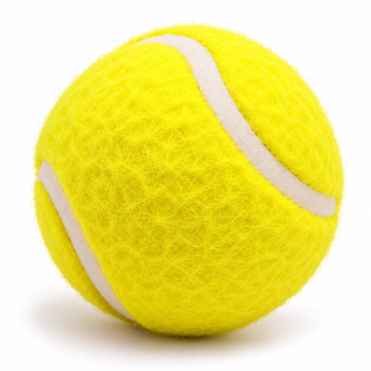 ToyPaws Yellow Felt Tennis Ball Dog Toy – Fetch Ball for Play, 6.5 cm