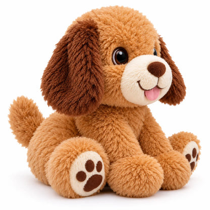 ToyPaws Brown Puppy Plush Toy – Soft Stuffed Dog Animal with Floppy Ears, 25 cm