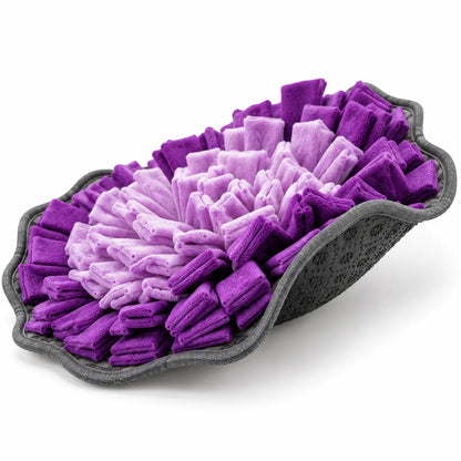 ToyPaws Purple Dog Snuffle Mat – Flower-Shaped Sniffing Mat for Treats and Kibble, 40 cm