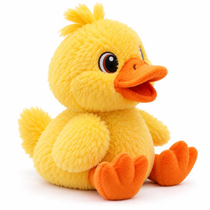 ToyPaws Yellow Duck Plush Toy – Soft Stuffed Duckling with Orange Beak and Feet, 25 cm