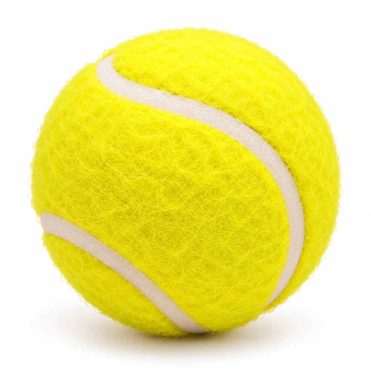 ToyPaws Yellow Felt Tennis Ball Dog Toy – Fetch Ball for Play, 6.5 cm