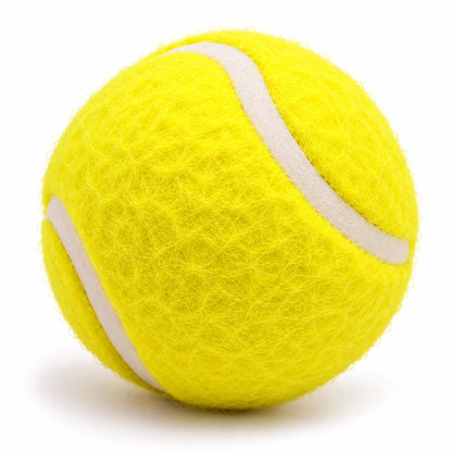 ToyPaws Yellow Felt Tennis Ball Dog Toy – Fetch Ball for Play, 6.5 cm