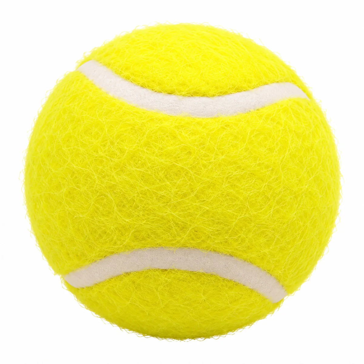 ToyPaws Yellow Felt Tennis Ball Dog Toy – Fetch Ball for Play, 6.5 cm
